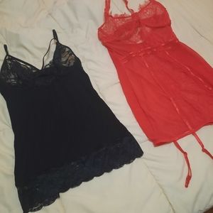Lot of 2 lingerie dresses